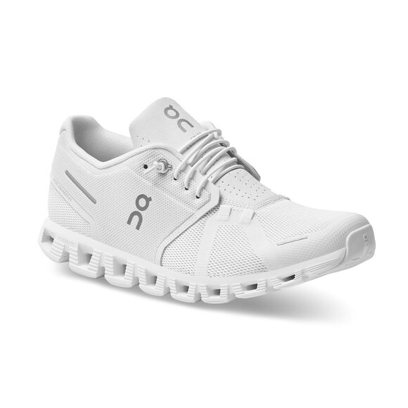 On Men's Cloud 5 Running Shoes, All White, Size 8 (New in Box) - Picture 1 of 10